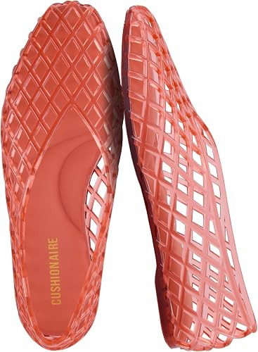 CUSHIONAIRE Siesta Modern Lattice Ballet Flats for Women, Comfortable Slip On Pointed Toe Womens ... | Amazon (US)