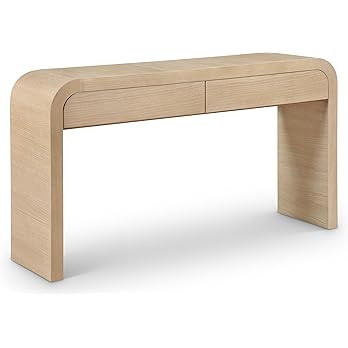 Meridian Furniture 272-S Cresthill Collection Mid-Century Modern Console Table with Oak Wood, Nat... | Amazon (US)