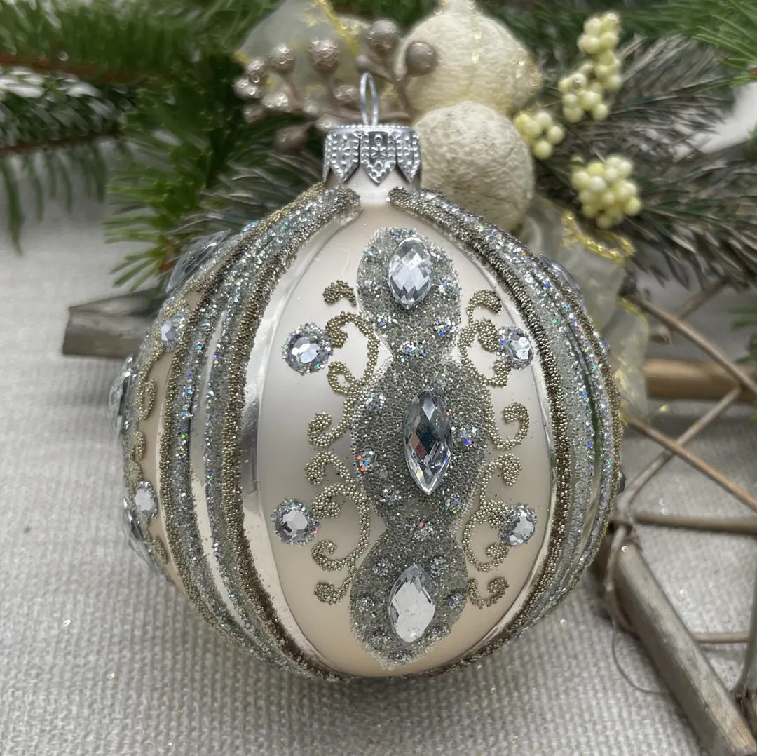 Handmade Champagne Glass Christmas Ornament – Elegant Christmas decor 2025– Luxury Holiday Tr... | Etsy (US)