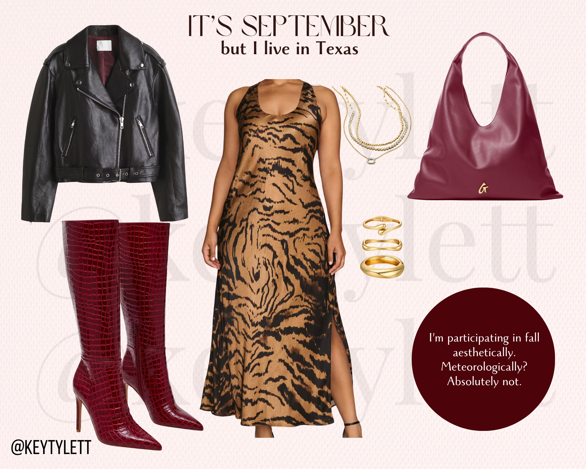 September said fall. Texas said absolutely not. 😂 So we’re transitioning with color instead of sweating to death. Richer shades, lightweight fabrics and accessories that give fall while pretending it’s 62 degrees outside. 

Texas fall outfit • warm weather fall outfit • September outfit • transitional fall fashion • colorful fall outfit 

 

#LTKSeasonal #LTKMidsize #LTKOver40