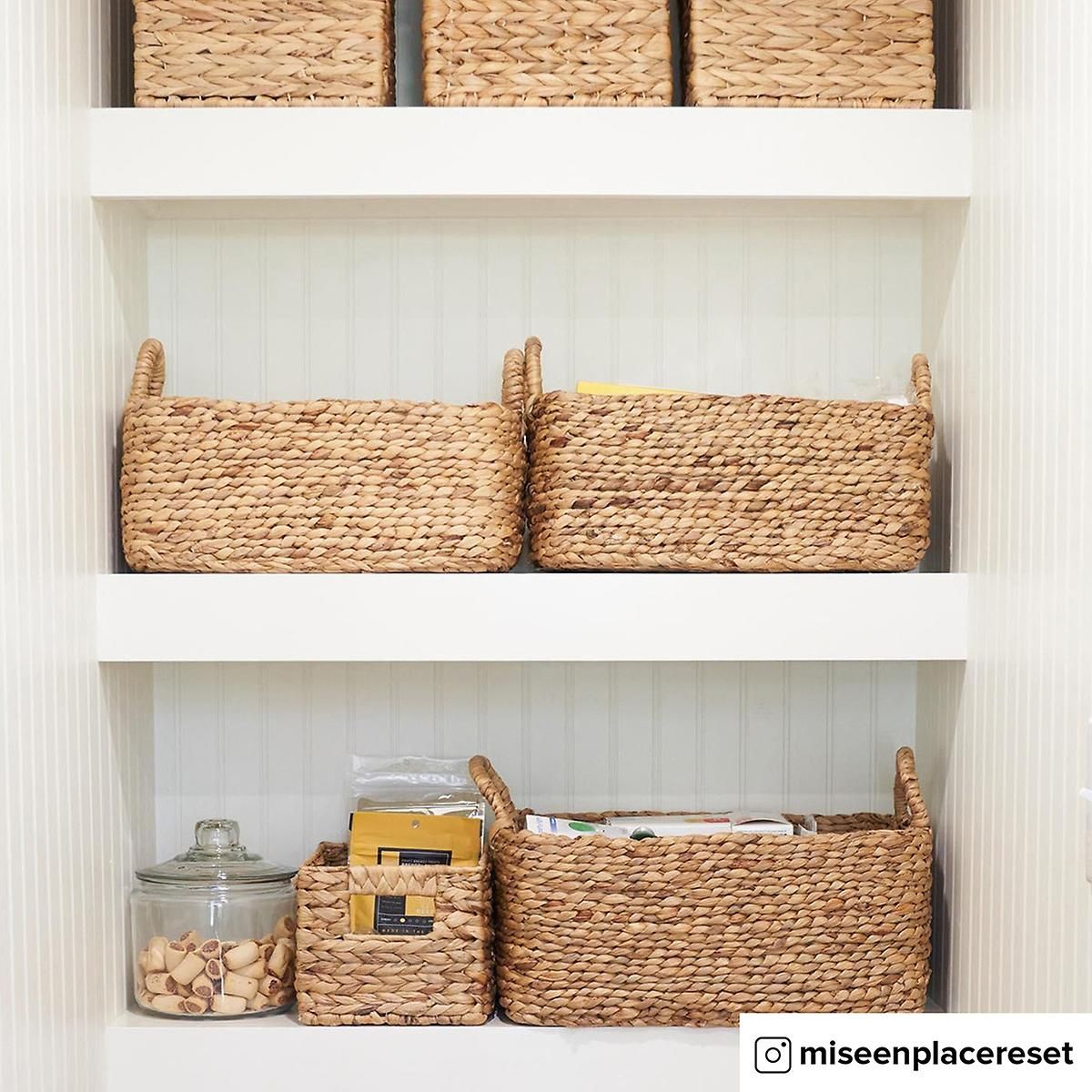 Water Hyacinth Braided Weave Bins | The Container Store