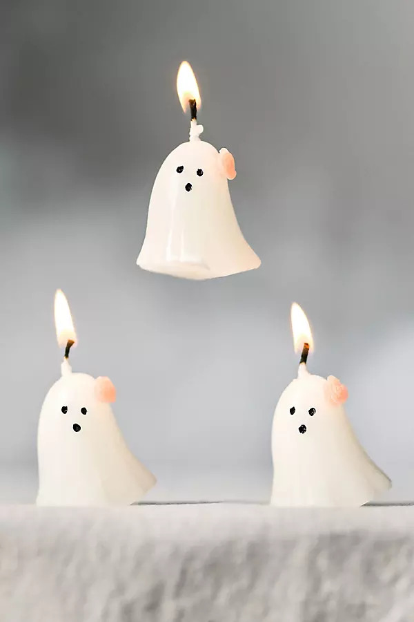 Ghost Shaped Wax Decorative Candles, Set of 4 | Anthropologie (US)