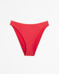 Women's Mid-Rise High-Leg Moderate Bottom | Women's Swimwear | Abercrombie.com | Abercrombie & Fitch (US)