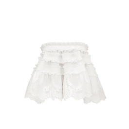 ZIMMERMANN Alchemy Shirred Bandeau Top Ivory Size 0 | ZIMMERMANN (US, CA, EU, MENA)