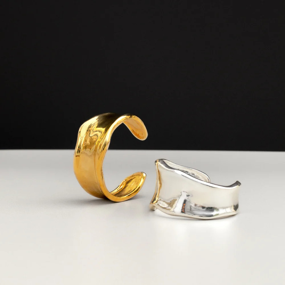 Statement Organic Molten Metal Cuff | Orelia