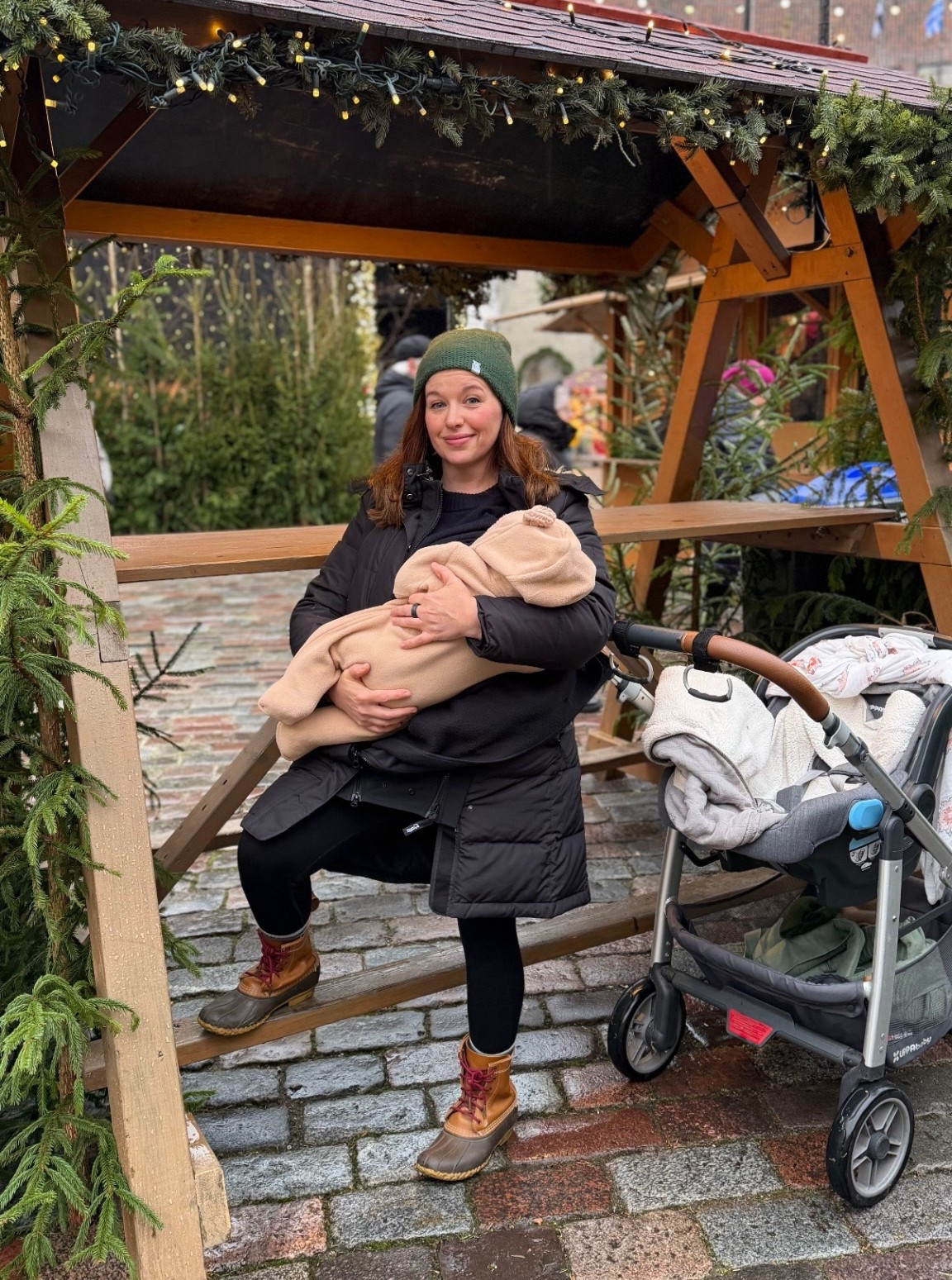 Just casually feeding my baby while standing in the rain at an Estonian Christmas Market 😂

We had to travel light, and everything I brought worked perfectly to keep us warm & dry no matter the weather.

Traveling with kids can be tough, but it’s so worth it. We had the best time visiting Finland and Estonia with our 4 boys just before Thanksgiving ❤️

#LTKBaby #LTKTravel #LTKHoliday