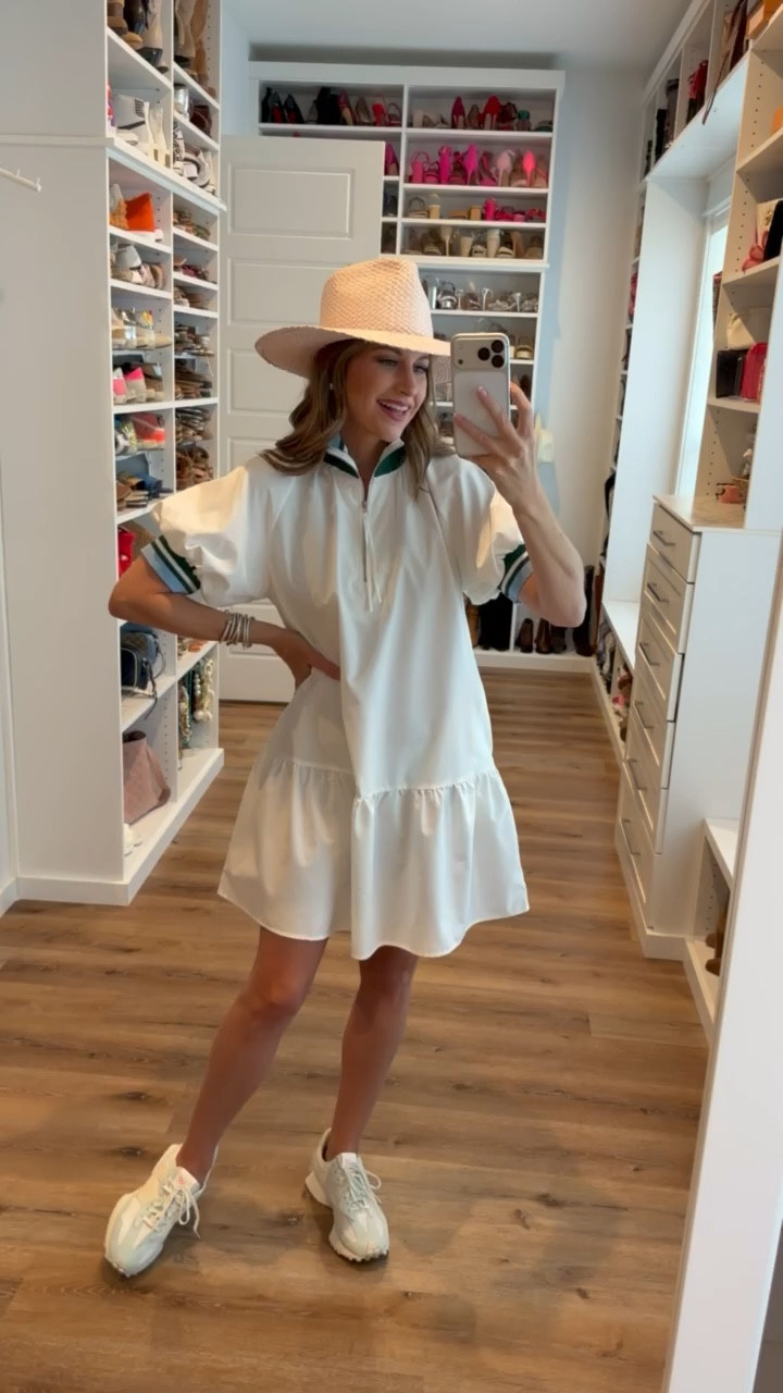 In a small dress, sneakers, hat and accessories for spring - fits tts.

#LTKgrwm #LTKootd #LTKSeasonal