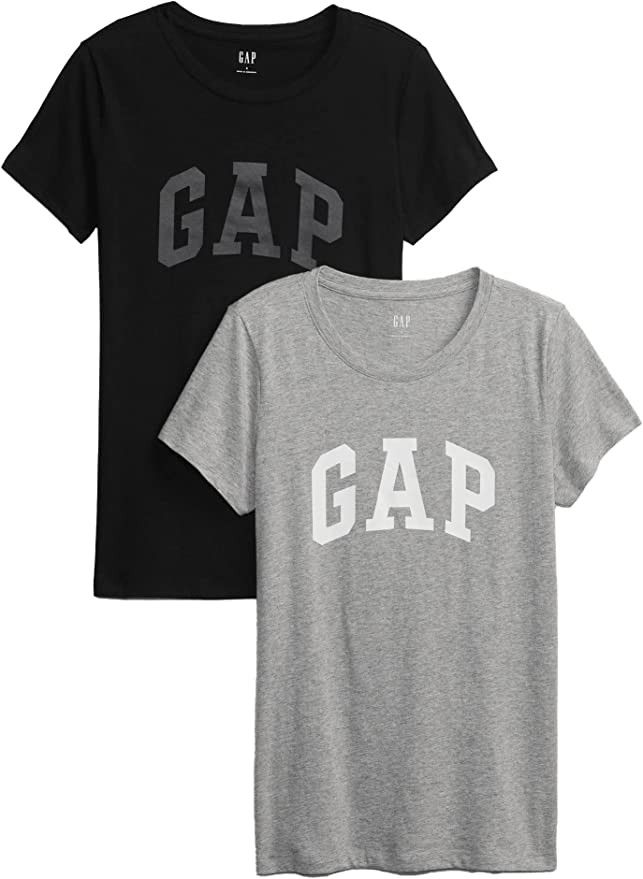 GAP Women's 2-Pack Classic Logo Tee T-Shirt | Amazon (US)
