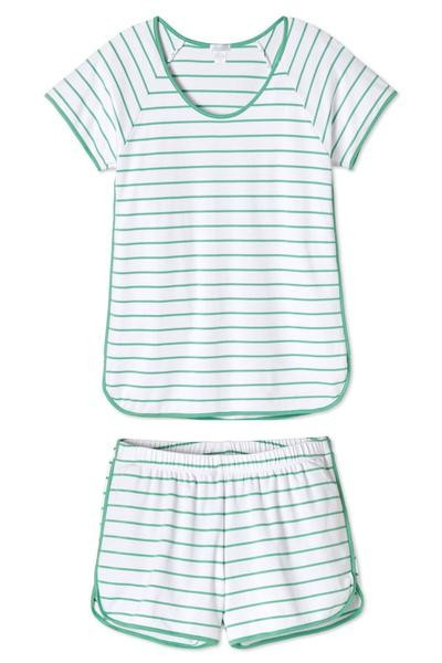 Pima Shorts Set in Grass | LAKE Pajamas