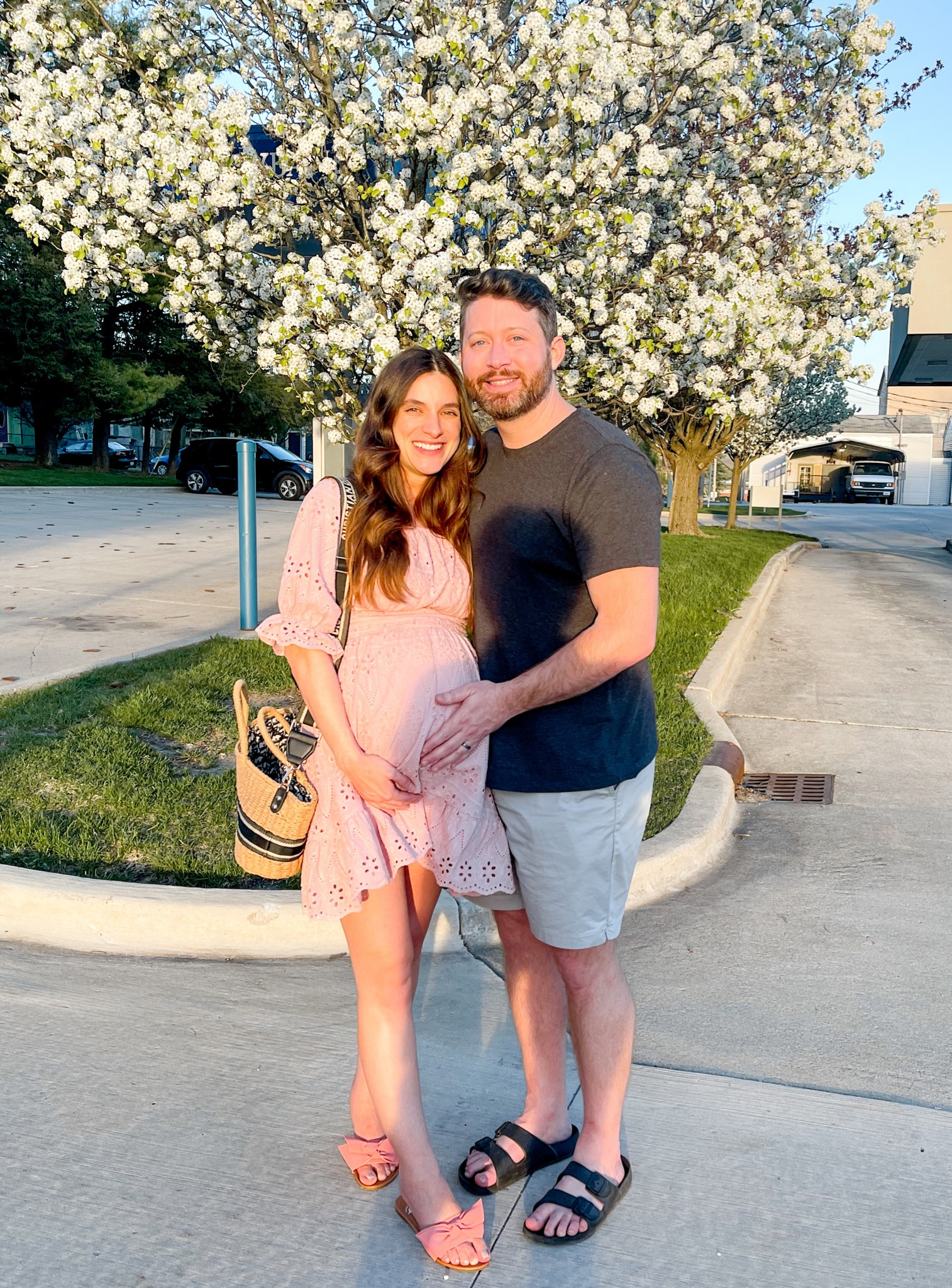 37 weeks pregnant! This Amazon dress has a lot of stretch and still fits. Dress fit me tts before my 37 week belly. Such a beautiful dress & color. One of my favorite Amazon finds! 

#LTKunder50 #LTKFestival #LTKbump