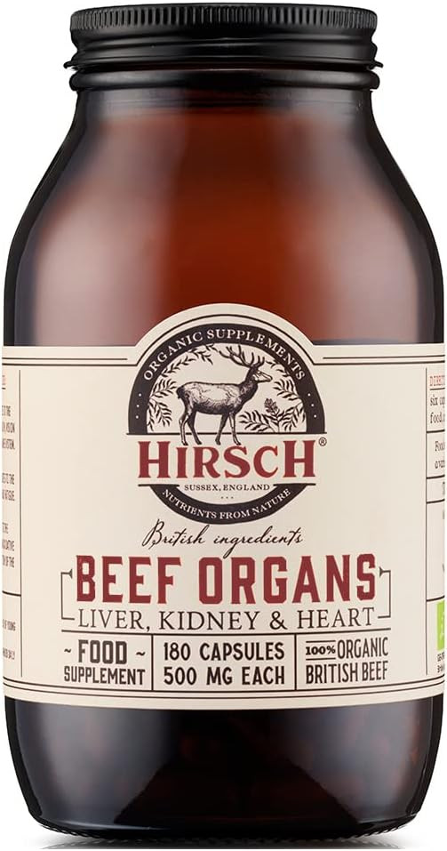 Hirsch Organic Grass Fed Beef Organs Supplement (Liver, Kidney & Heart) - 100% Certified Organic ... | Amazon (UK)