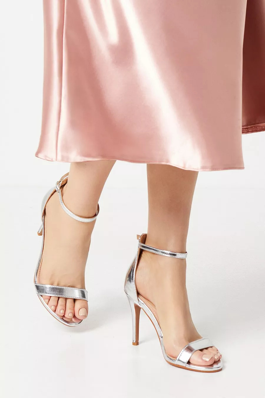 Wide Fit Tyla High Stiletto Barely There Heeled Sandals | Boohoo.com (UK & IE)
