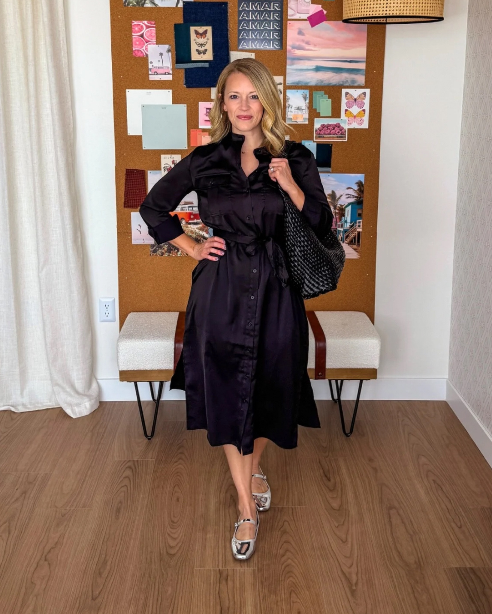 Another great dress option for work or an event! So fun with the silver flats! @walmartfashion #walmartpartner #walmartfashion

#LTKStyleTip #LTKWorkwear #LTKFindsUnder50