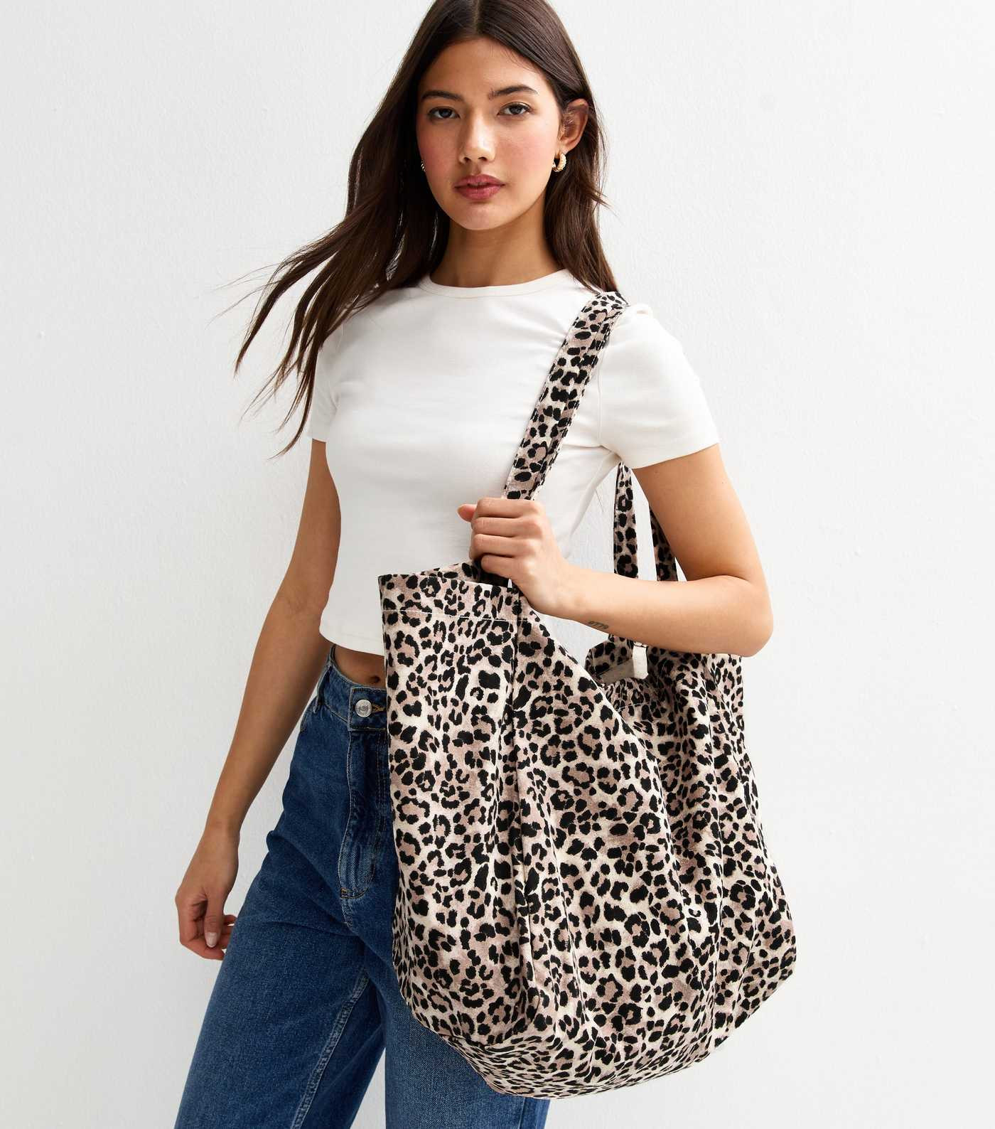 Brown Leopard Print Slouchy Tote Bag | New Look | New Look (UK)