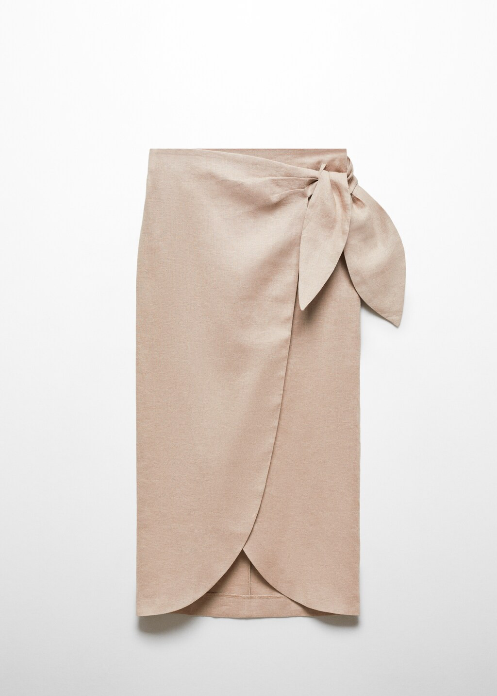 Bow linen skirt | MANGO (US)