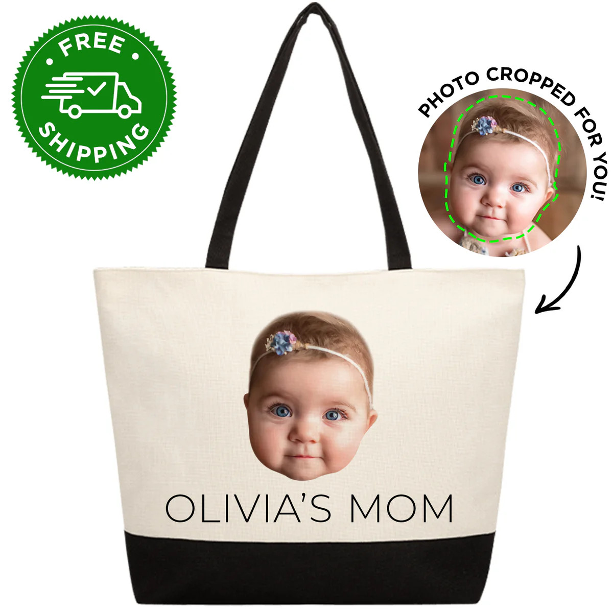 Personalized Baby Tote Bag | Type League Press