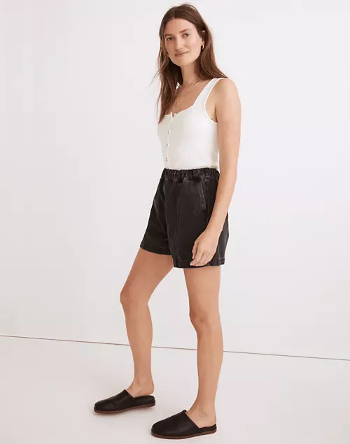 Denim Easy Pull-On Shorts in Lunar Wash: TENCEL™ Denim Edition | Madewell