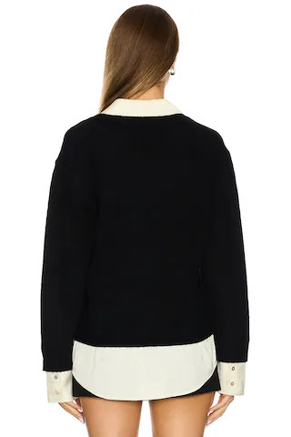 ASTR the Label Jianna Layered Sweater in Black Cream from Revolve.com | Revolve Clothing (Global)