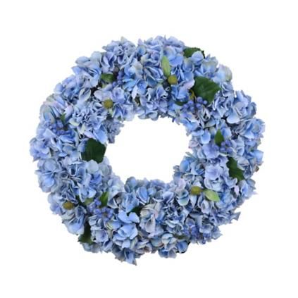 Indigo Lush Hydrangea Wreath | Frontgate