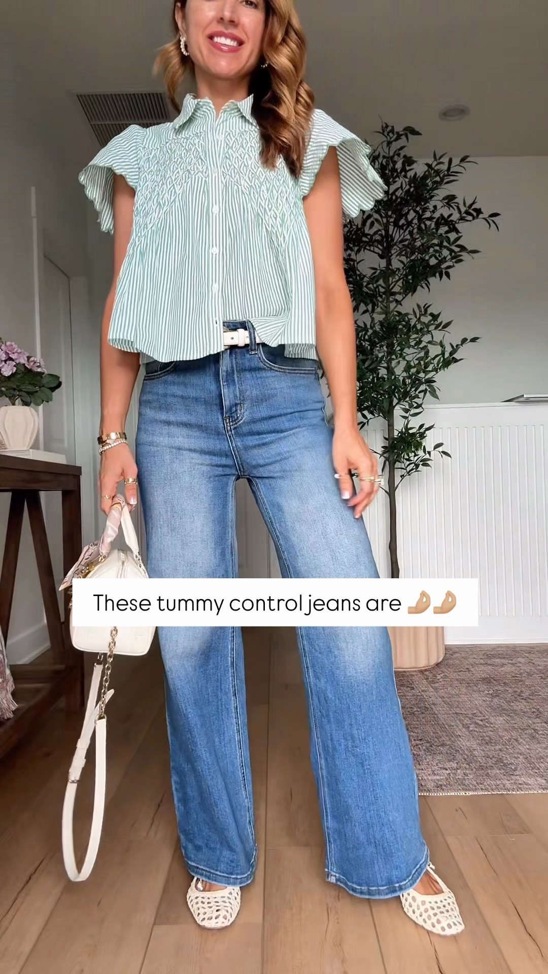 Bougie on a budget! These are some of my favorite Amazon products at a great price point. I love these Amazon tummy control jeans! Stretchy but won’t lose shape! Wearing size 24 in 30” inseam and color is medium blue. Striped top in XXS. Woven ballet flats are TTS. Summer outfit. Elevated casual outfit. Mom outfit. Everyday outfit.

#LTKootd #LTKgrwm #LTKPetite