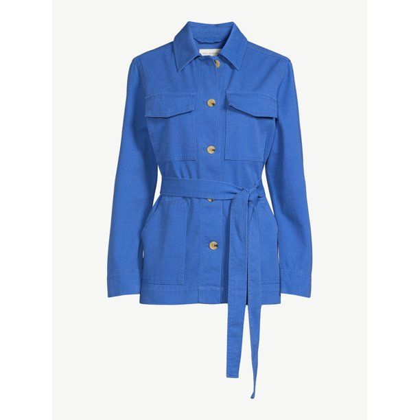 Free Assembly Women's Button-Front Utility Jacket | Walmart (US)