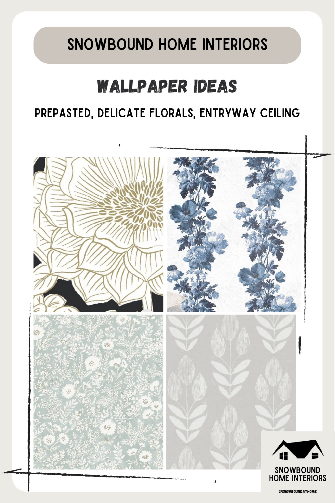 Prepasted floral wallpaper options for a ceiling! 

#LTKhome #LTKFind