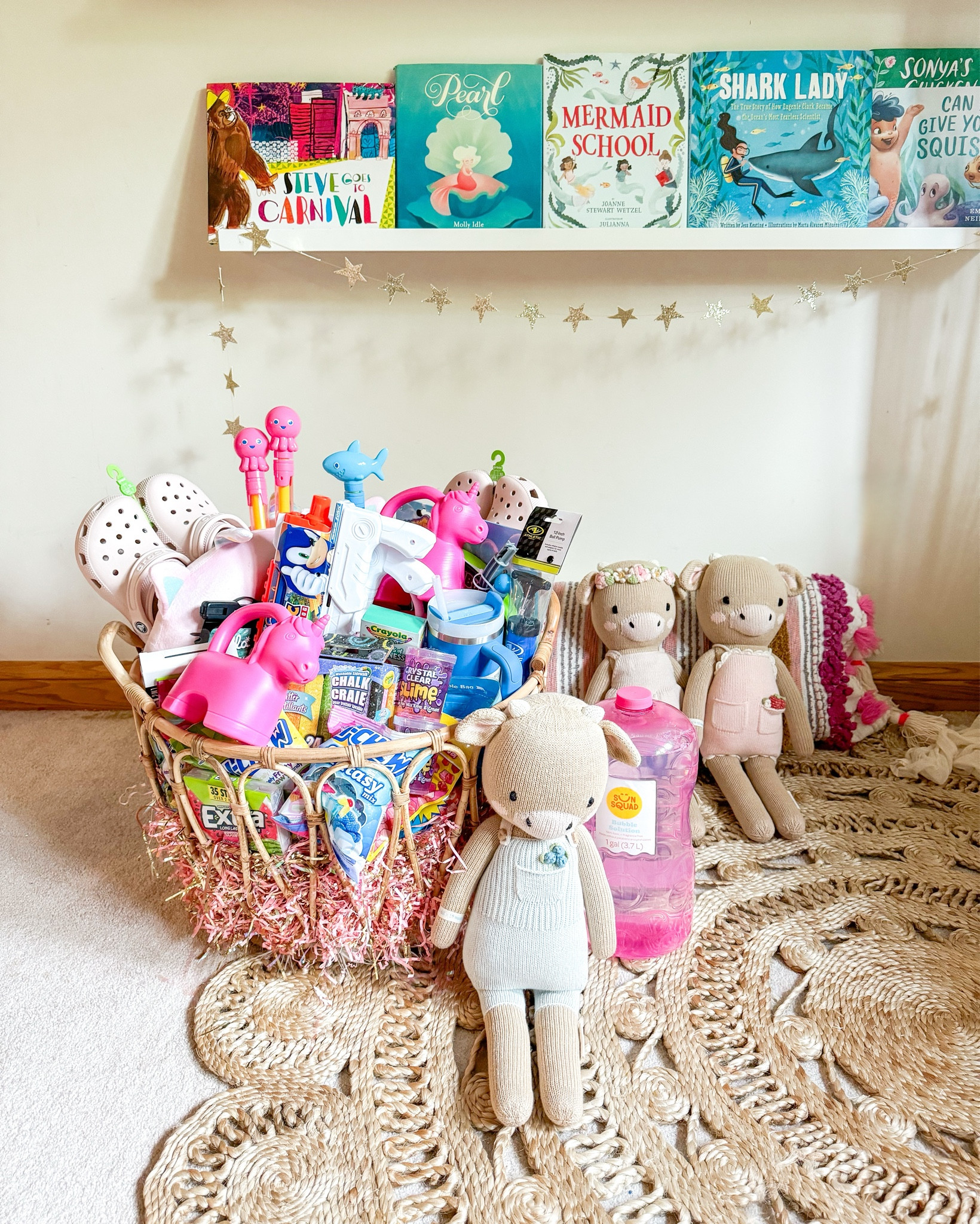 Shared summer basket for my 3 kids (ages 7, 7, 14)! Cow dolls are from Cuddle and Kind, and all the extra finds I can’t link are from Target dollar spot.

Cuddle and Kind, Amazon finds, Target finds, Walmart finds, summer basket, summer toys, summer finds for kids

#LTKKids #LTKFamily #LTKGiftGuide