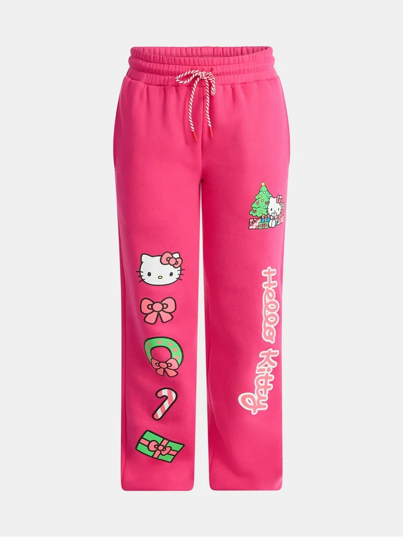 Hello Kitty Women's Holiday Graphic Jogger Pants with Drawstring Waist, Sizes XXS–XXL | Walmart (US)