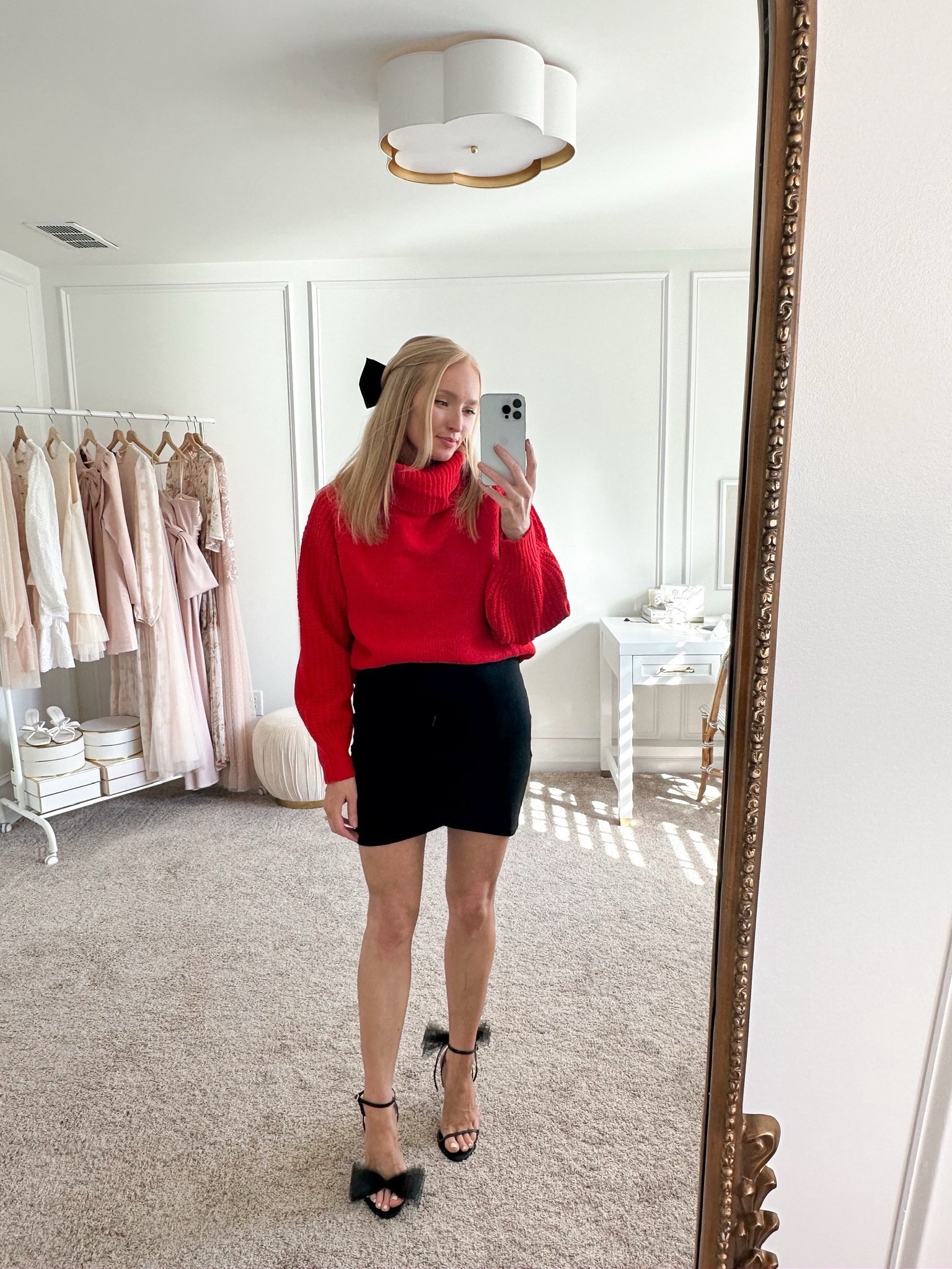 Holiday event outfit idea! I love this oversized turtleneck and bow heels.

#LTKParties #LTKStyleTip #LTKHoliday