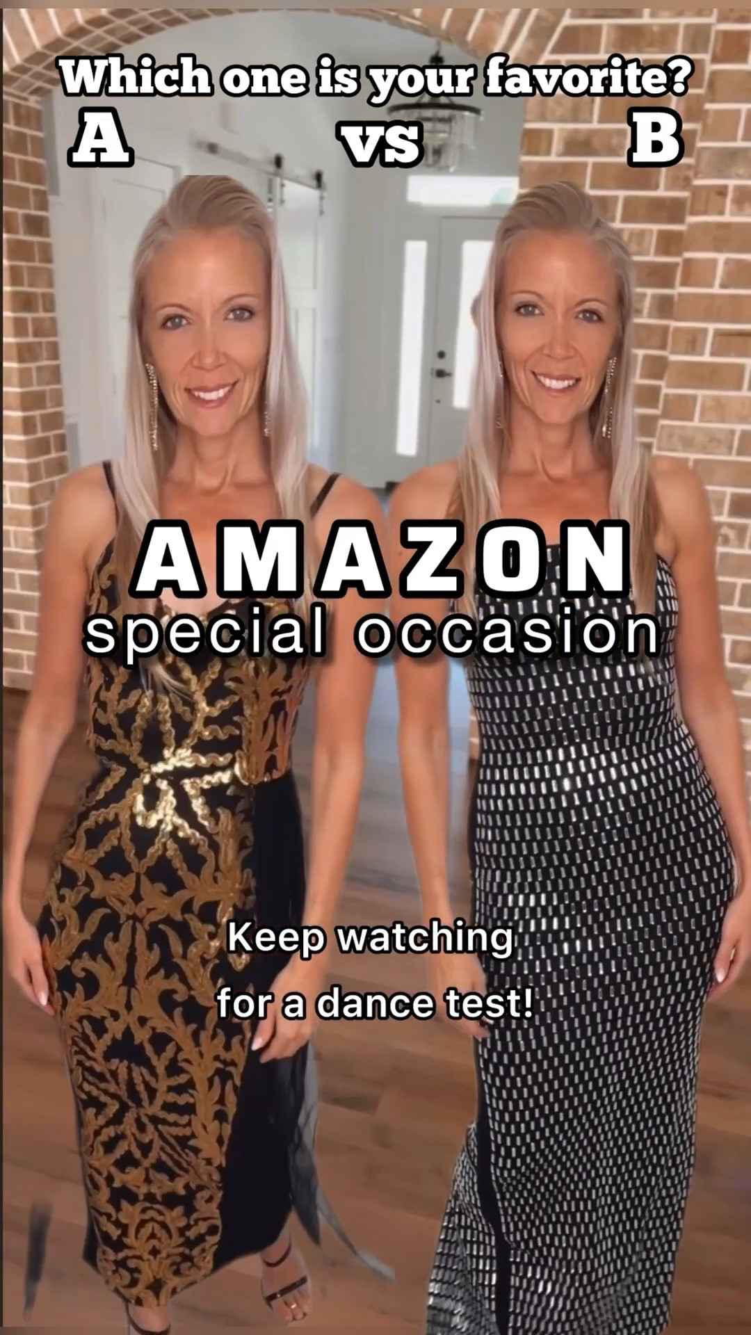Which one is your favorite?! A or B? 
—it’s a hard choice for me because I LOVE a good sparkly dress—but these long sequin dresses are SO elegant and unique, right?! Hmmm decisions…

The good news…BOTH holiday dresses are under $50🤑🤑🤑

#amazonfashion #formaldresses #weddingguestdress #founditonamazon #partydresses #holidaydress #formaldress #velvetdresses #velvetdress #christmasdress #winterformal #holidaystyle

#LTKFindsUnder50 #LTKOver40 #LTKHoliday