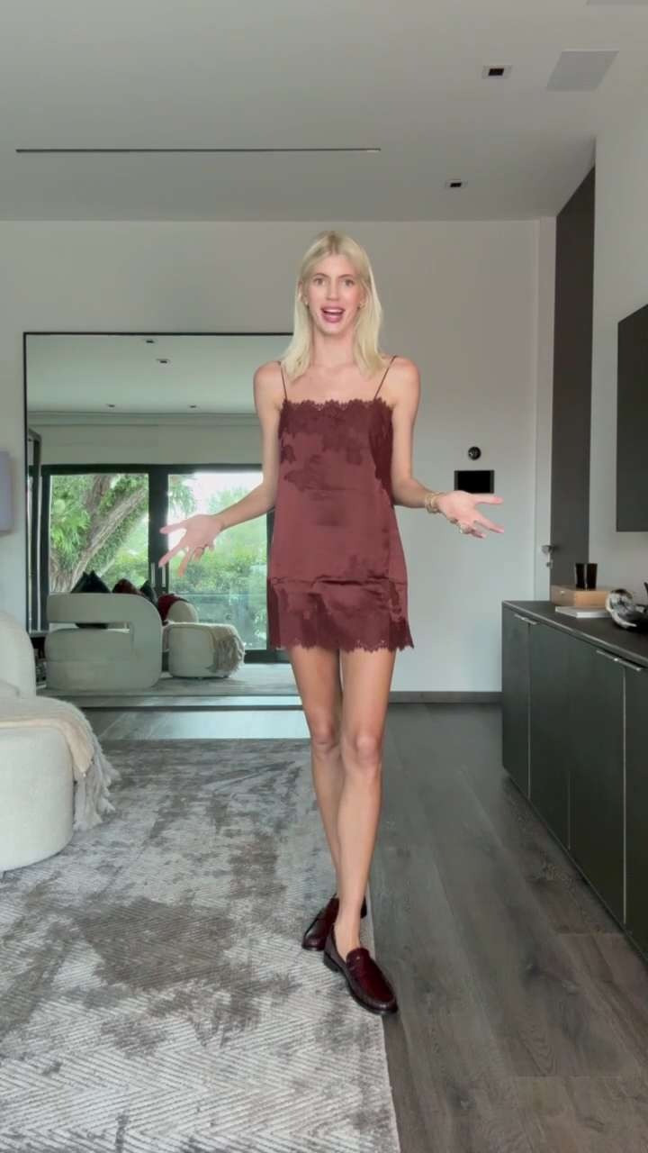 How cute is this mocha lace dress?! Would be perfect to layer for fall. 🫶🏼 

 #LTKSeasonal #LTKStyleTip #LTKShoeCrush