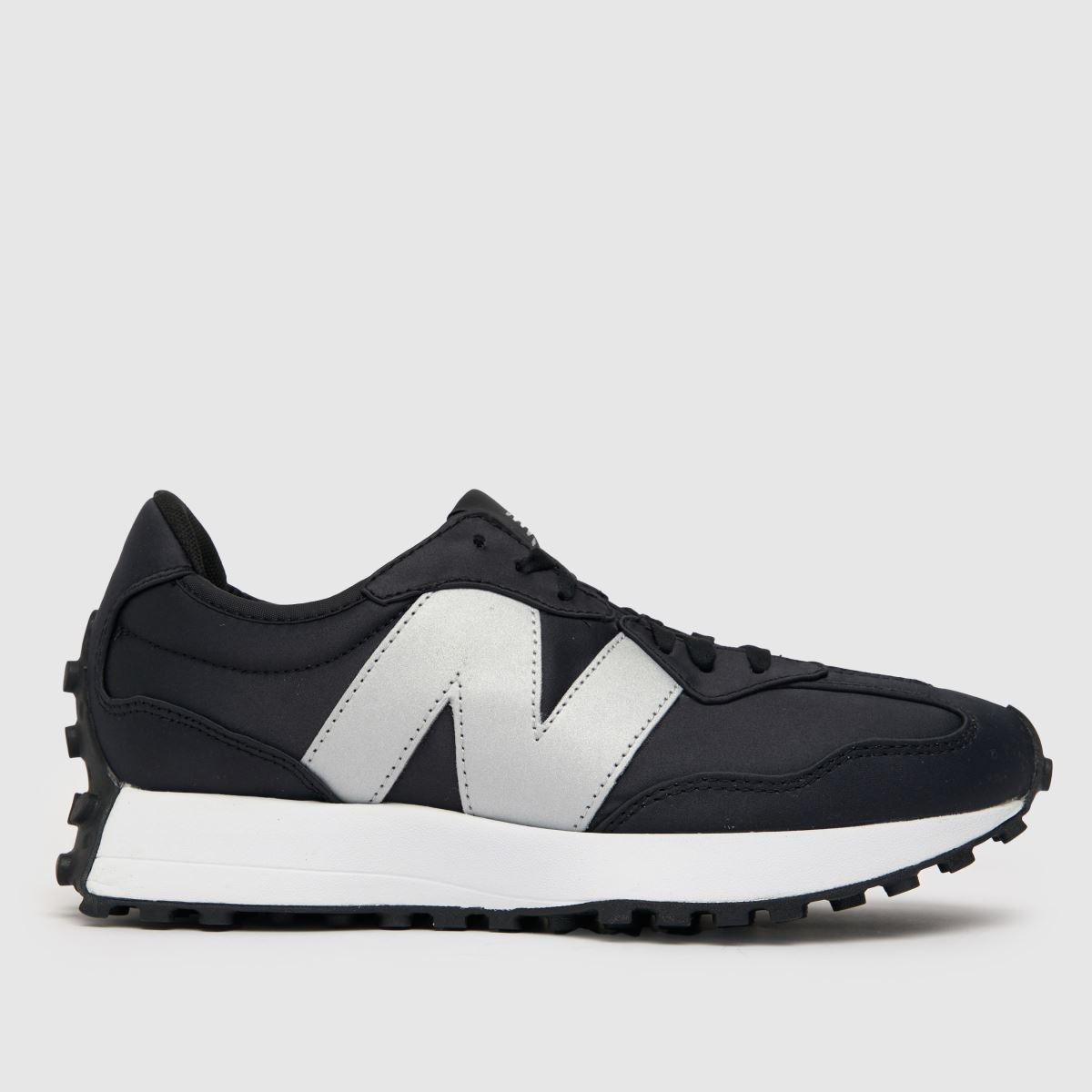 New balance black & silver 327 trainers | Schuh