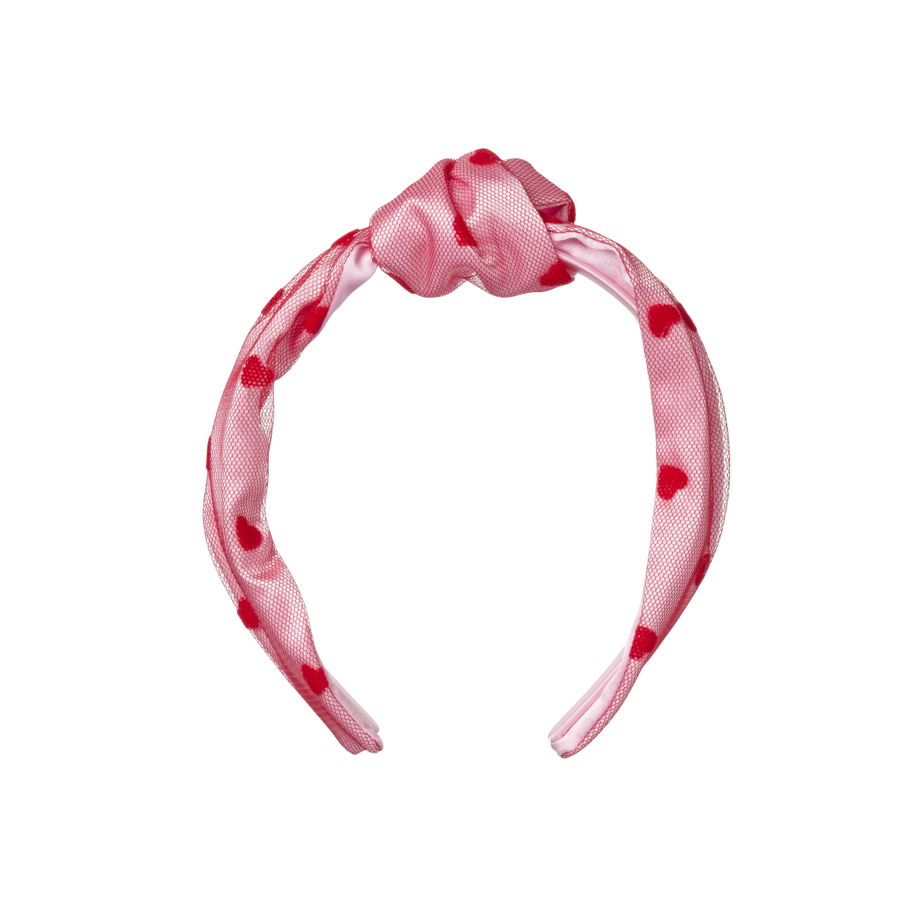 Scunci by Conair Heart Headband, Pink with Red Heart Accents, 1 Count | Walmart (US)