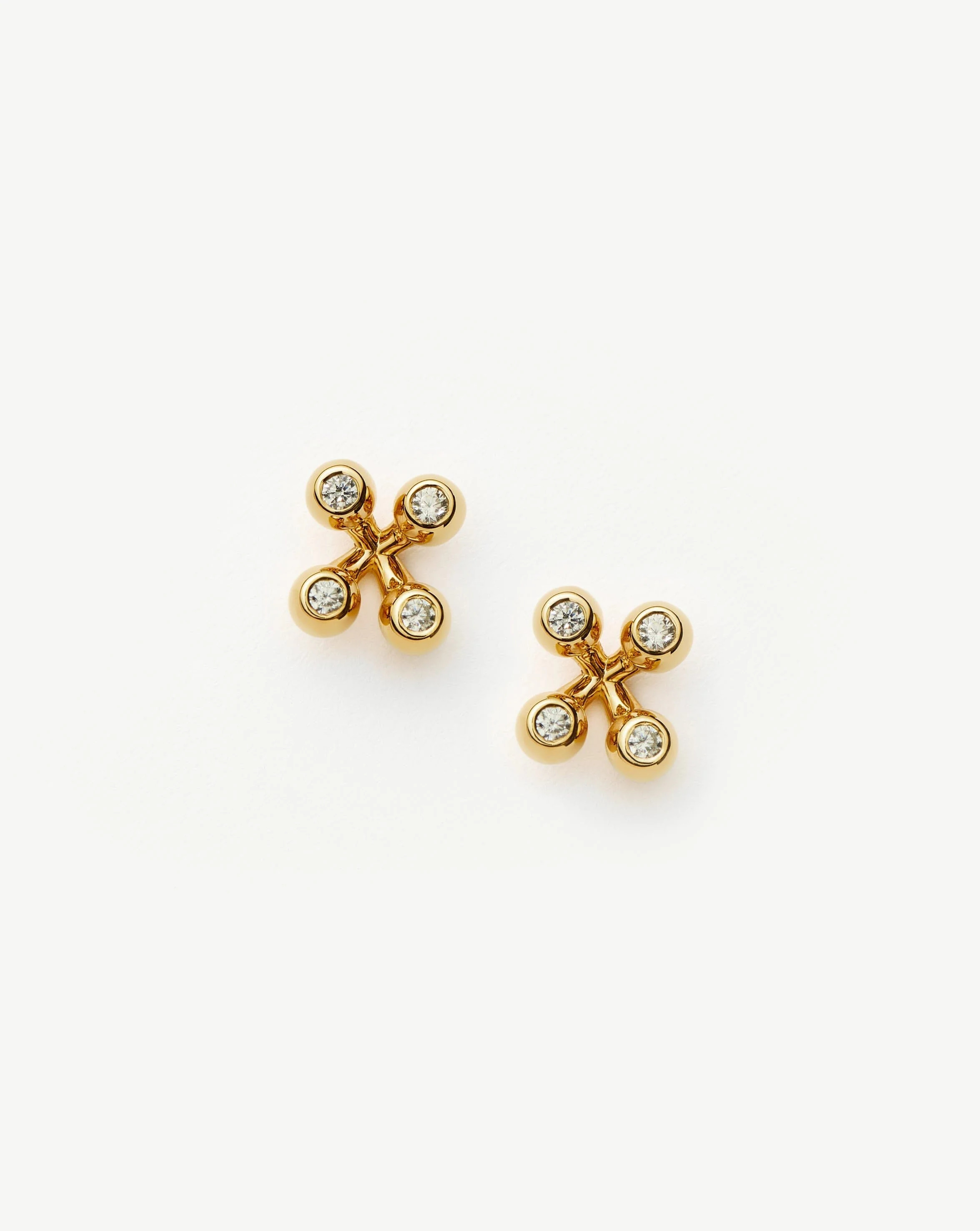 Atom Stud Earrings | 18ct Gold Vermeil Earrings | Missoma US