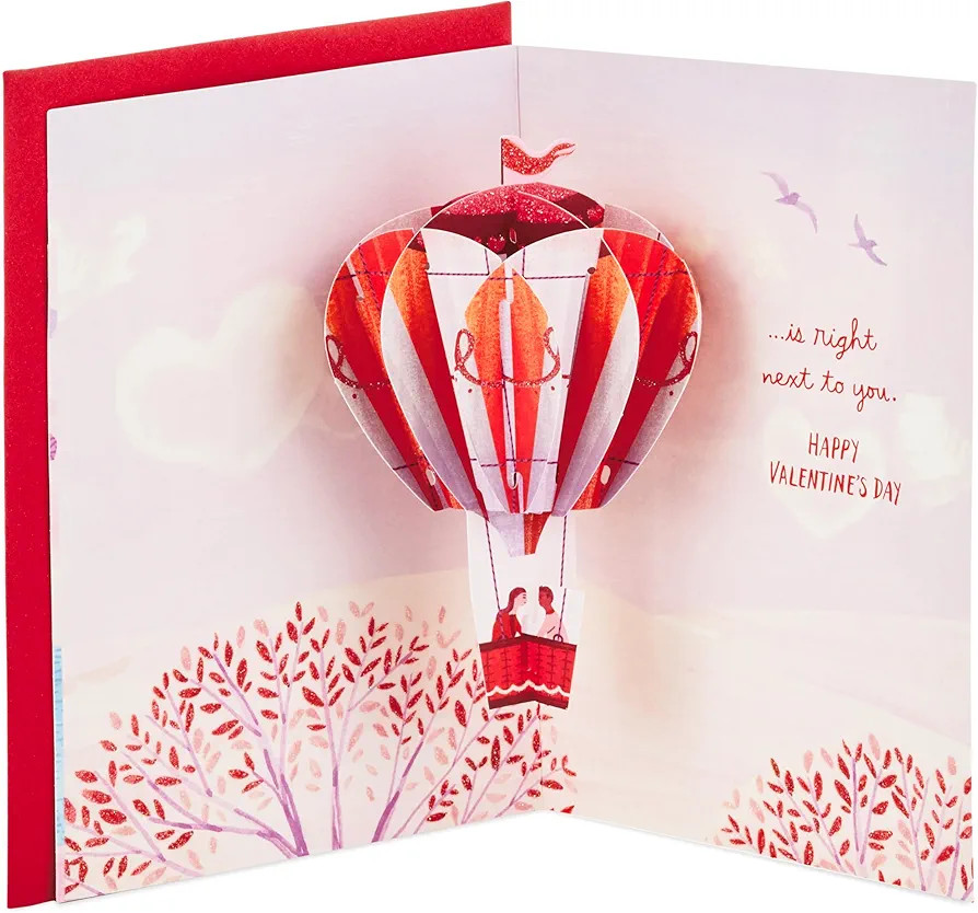 Hallmark Paper Wonder Valentines Day Pop Up Card for Significant Other (Hot Air Balloon Valentine... | Amazon (US)