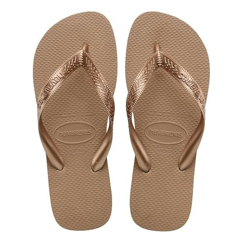 Havaianas Women's Top Tiras Flip-Flop, Rose Gold, 8 UK | Amazon (UK)