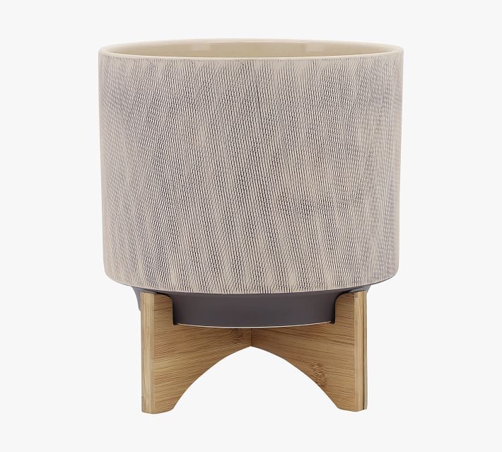 Footed Textured Planter | Pottery Barn (US)