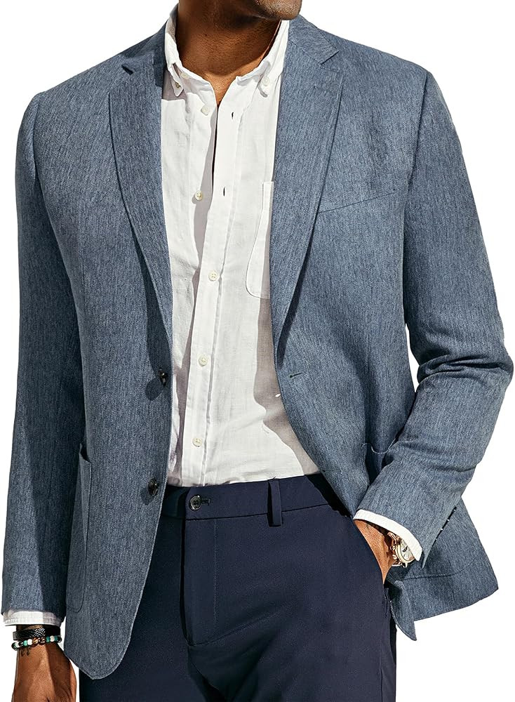 PJ PAUL JONES Mens Blazer Casual Sport Coats Regular Fit Two Button Suit Jacket Lightweight Sport... | Amazon (US)