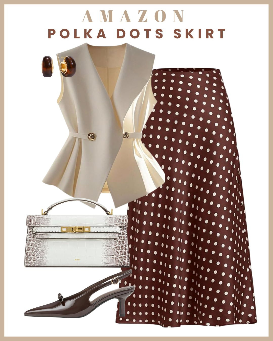 Polka dots, two ways 🤎🤍
Styled two polka dot skirts—one brown and one white—for effortlessly chic outfits you can wear from brunch to casual outings 

Brown polka dot skirt — warm, classic, and perfect with neutral tops for an elevated everyday look
White polka dot skirt — fresh, playful, and ideal for light, feminine outfits

Timeless print, easy styling, and the perfect piece to dress up or down 

To shop these skirts, comment “link” and I’ll DM you, or check the Amazon Storefront link in bio 🛍️💌

#amazonfashion #skirtstyle #skirtoutfits

(Polka Dot Skirt, Polka Dot Skirt Outfit, Polka Dot Print Style, Classic Polka Dot Look, Midi Polka Dot Skirt, Mini Polka Dot Skirt, Chic Skirt Outfit, Parisian Style Outfit, Dressy Skirt Outfit, Capsule Wardrobe Pieces,  Polka Dot Street Style, Skirt with Blazer Outfit, Day to Night Outfit, Outfit Inspiration) 

 #LTKgrwm #LTKootd #LTKSaleAlert