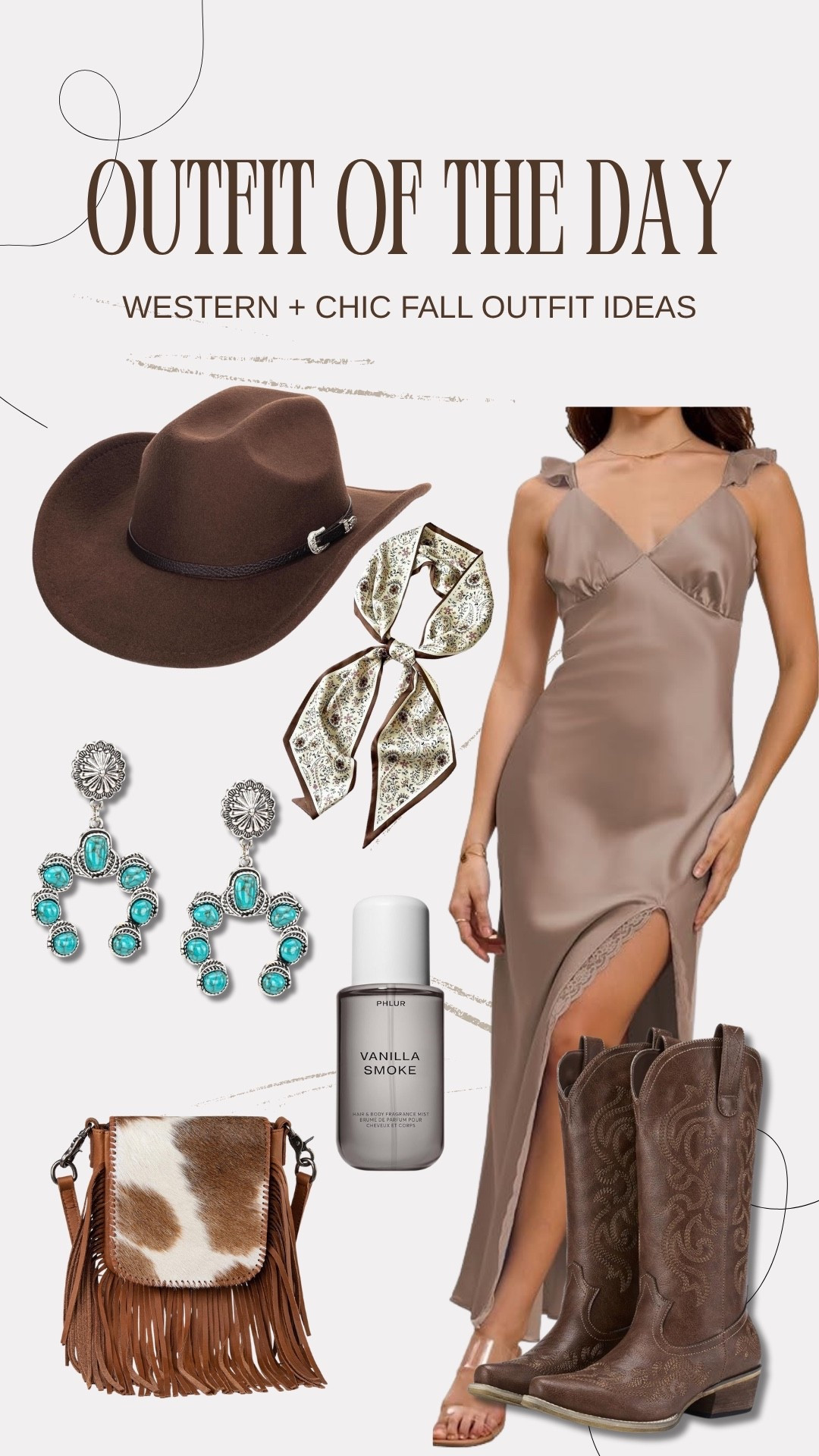 Outfit of the day! Western meets chic. This outfit idea is perfect for the fall or any autumn wedding! Whether you’re a guest, going out to dinner or having a girls night this outfit is perfect for you! Easy and effortless!🙌 

#LTKSeasonal