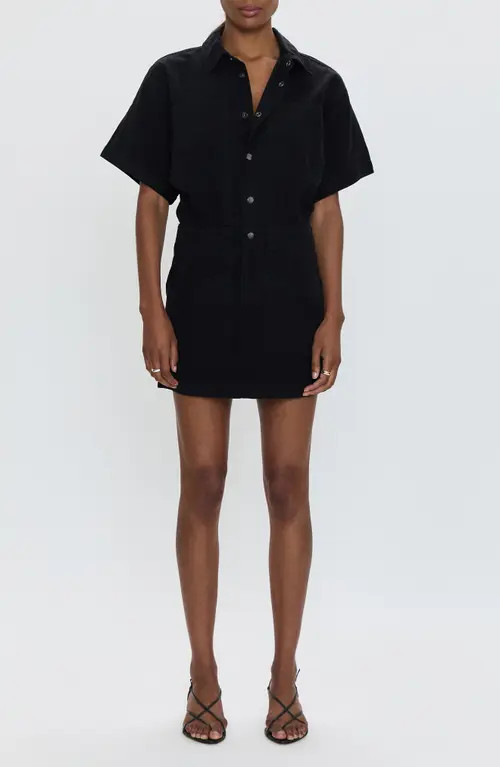 Pistola Tully Front Snap Minidress in Fade To Black at Nordstrom, Size X-Small | Nordstrom