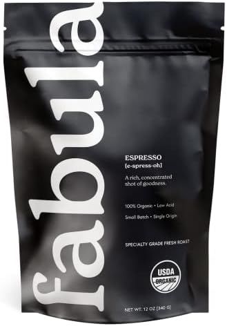 Amazon.com : Fabula Coffee Espresso Whole Beans - Organic - Low Acid - Single Origin - GMO - Mold... | Amazon (US)