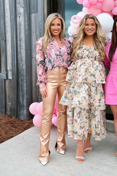 Rose gold pants and flower blouse for spring!! 

#LTKstyletip #LTKSeasonal #LTKbeauty