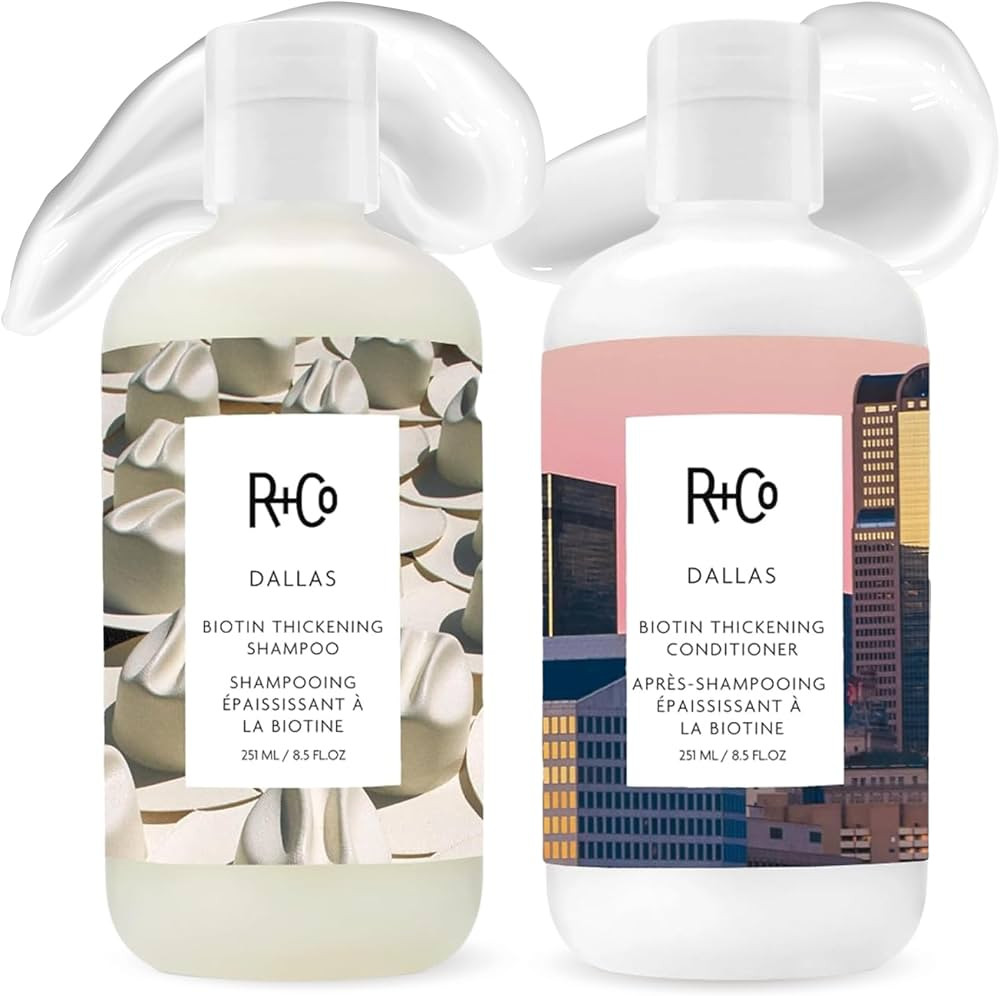 R+Co Dallas Biotin Thickening Shampoo and Conditioner Set\u2013 Volumizing Formula for Fine, Thin... | Amazon (US)