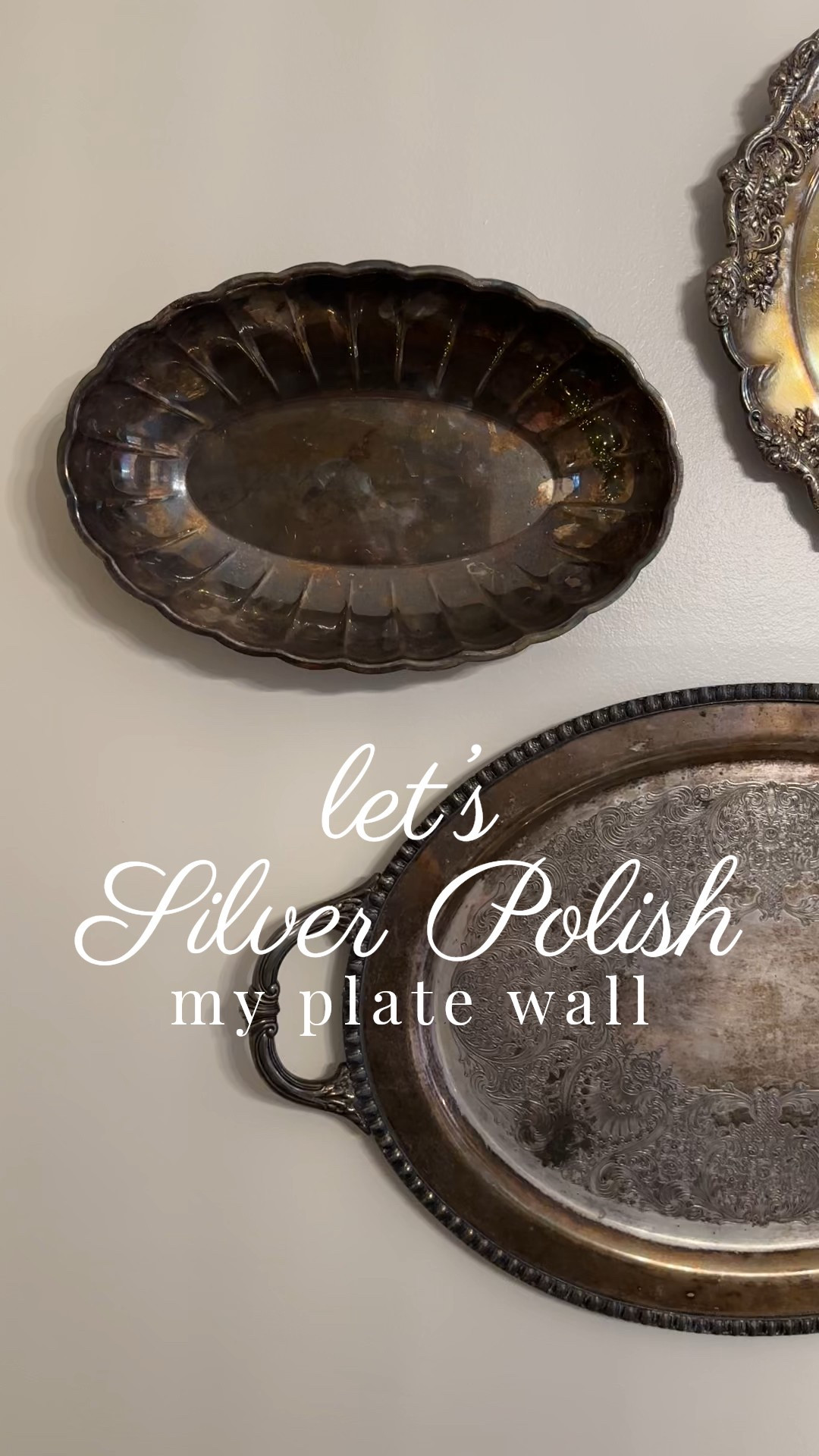 Giving my silver plate gallery wall a polish to get it ready for its holiday dressing 🎄

This silver polish smells icky, but it works really well and pretty quickly! Once I rinsed it clean, and dried with a cloth, I polished it with h favorite glass cleaning cloth to give it that extra reflective glow 🪩 ✨

#LTKHome #LTKdayinmylife #LTKHoliday