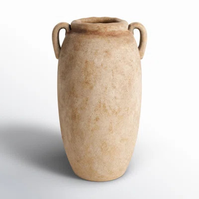 Daffodil Cole And Ceramic Antique Style Textured Vase With Handles | Wayfair North America