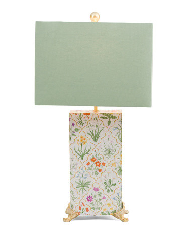 26in Floral Metal Table Lamp | TJ Maxx