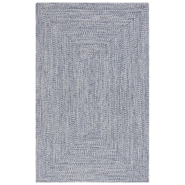 Trombetta Hand Woven Area Rug in Dark Blue/Ivory | Wayfair North America