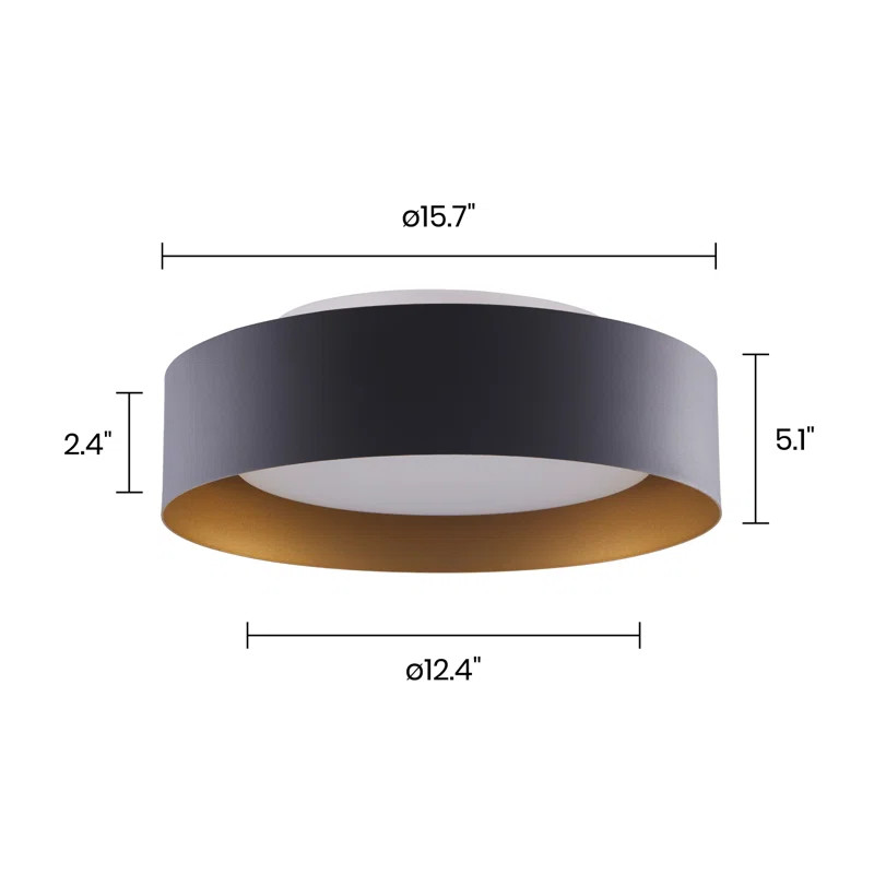 Davyn 3 - Light 16'' Simple Drum Flush Mount | Wayfair Professional