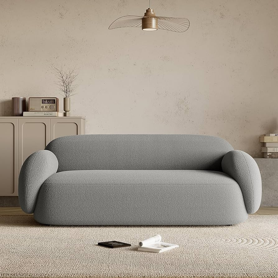 Acanva Modern Minimalist Sofa for Living Room Lounge Home Office, Rounded Edges Couch with Soft B... | Amazon (US)